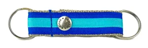 Blue/Aqua Stripe Snappy Keychain - 333