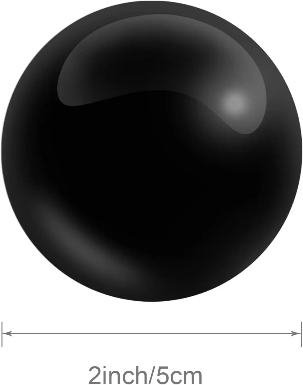 Coolrunner 2'' Marble Black Baoding Balls Chinese Health Stress Relieve Hand Exercise Hand Massage Hand Balls
