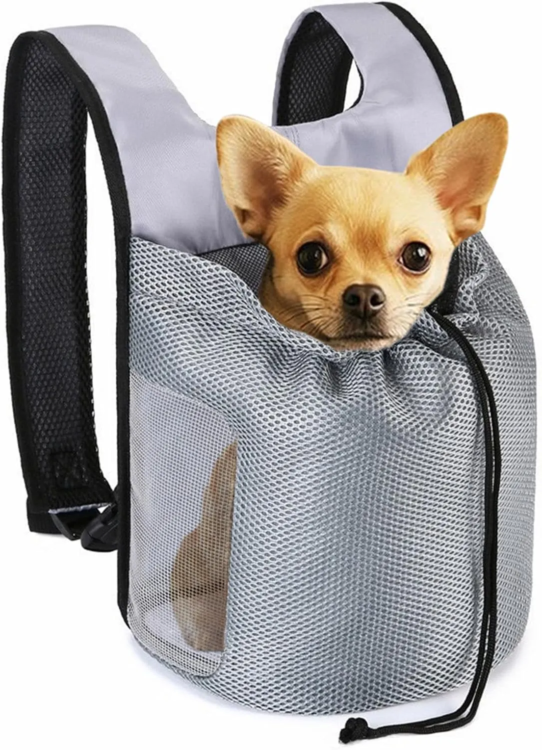 Dog Front Backpack Carrier Cat Carrier Pet Travel Carriers for Small Dogs and Cats Puppy Kitten Travel Backpack Lightweight Doggy Backpack,Ventilated Mesh(Gray)
