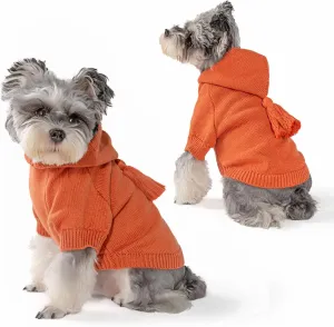 Dog Hoodies Dog Sweaters for Small Medium Large Dogs with Leash Hole, Small Medium Large Big Dog Christmas Warm Easy on Sweater Coats Hooded Sweatshirt Fleece Dog Hoodies