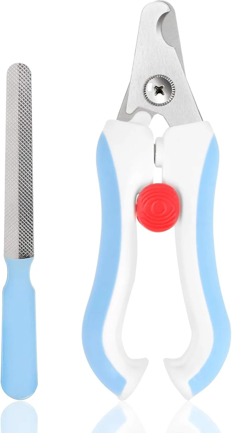 Dog Nail Clippers, Trimmer with Safety Guard to Avoid Over Cutting, Professional Dog Nail Grinder for Pet (Blue)