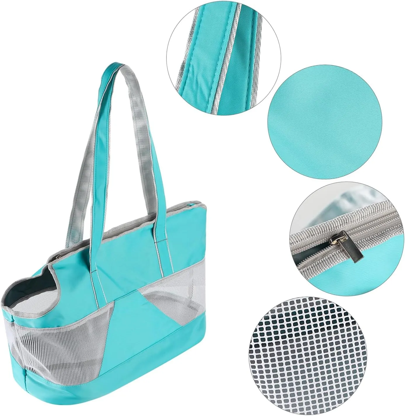Dog Purse Carrier Pet Tote Bag Cat Carrier Handbag with Breathable Mesh Portable Dog Sling Transporter Tote Puppy Travel Outing Bag with Enhanced Bottom Support
