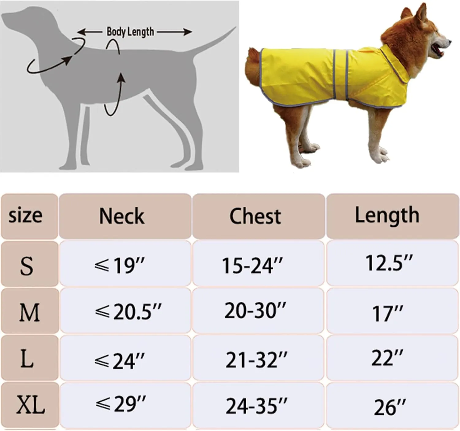 Dog Raincoat| Waterproof Adjustable & Lightweight Dog Jacket with Reflective Strips| Easy Step-in Closure for All-Weather| Fits Small Medium Large Dogs(Blue,Large)