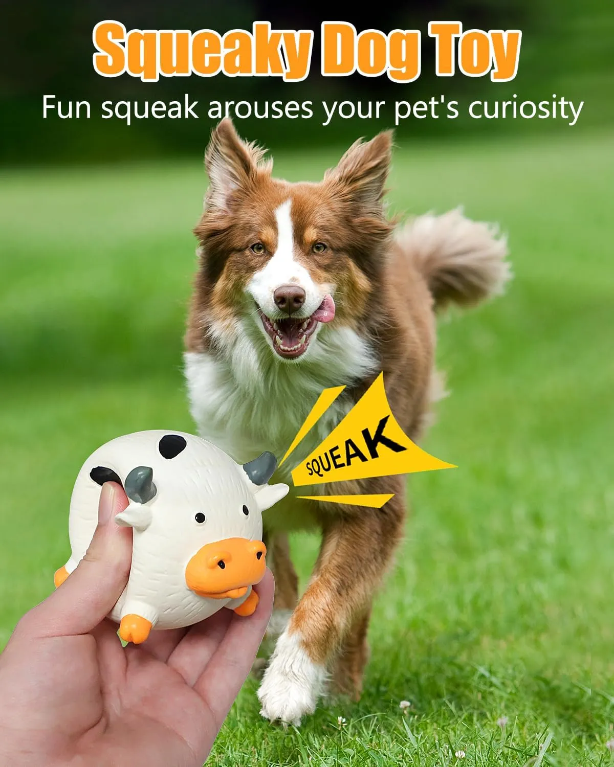 Dog Toys Squeaky, Interactive Latex Rubber Cute Animal Pet Toy Pack Squeak Balls for Puppy Small Medium Breed Dogs