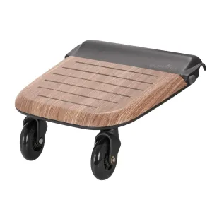 Evenflo Stroller Rider Board, Convenient Riding Options, Non-Skid Surface, Smooth-Ride Wheels, Easy to Use, Holds up to 50 Pounds, No Additional Parts Needed, Wood Grain - One Size