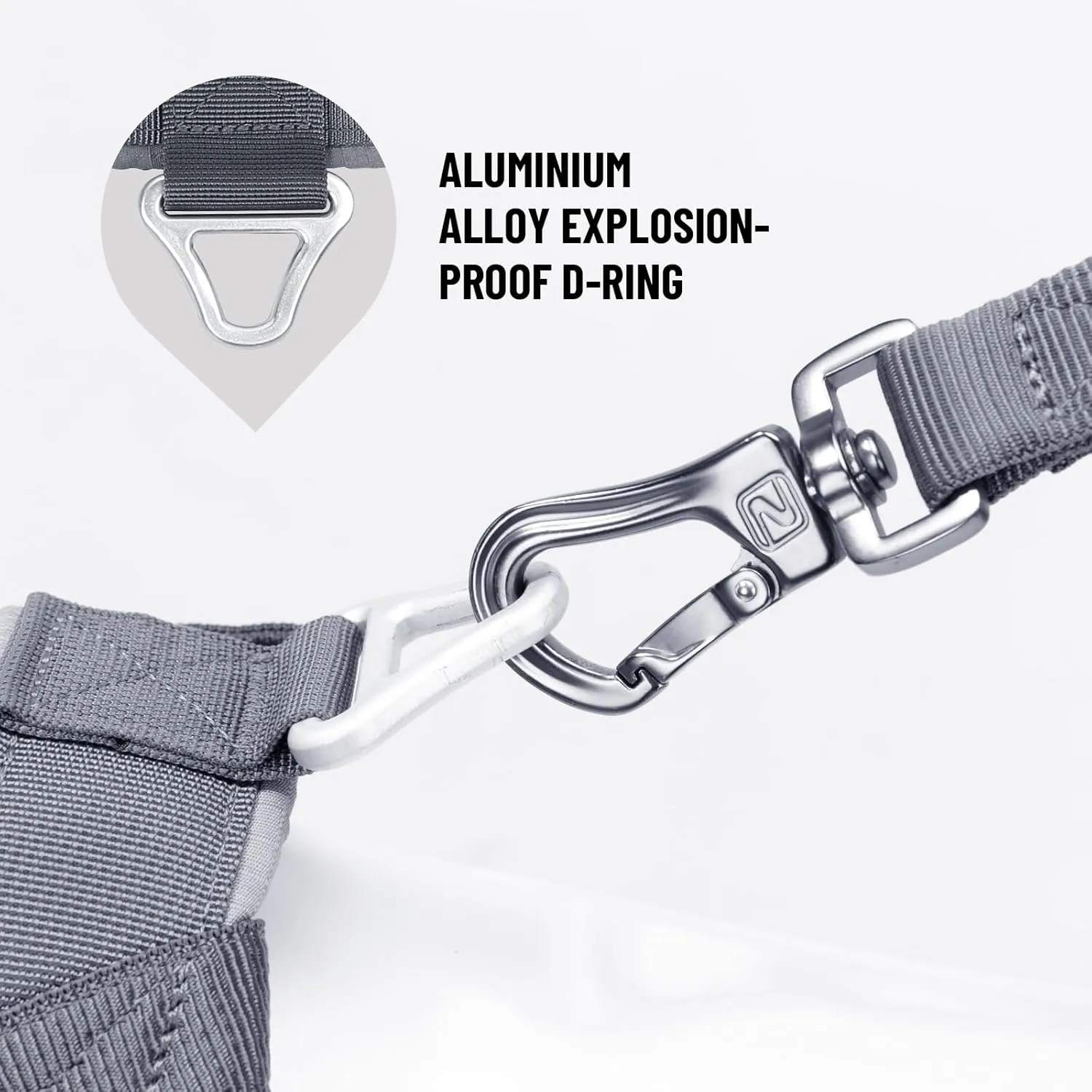 EXCELLENT ELITE SPANKER No Pull Dog Harness Padded Military Patrol K9 Vest Adjustable Nylon Small Service Walking Dog Harness with Handle for Training Running(Grey-S)