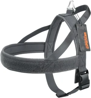 EXCELLENT ELITE SPANKER No Pull Dog Harness Padded Military Patrol K9 Vest Adjustable Nylon Small Service Walking Dog Harness with Handle for Training Running(Grey-S)