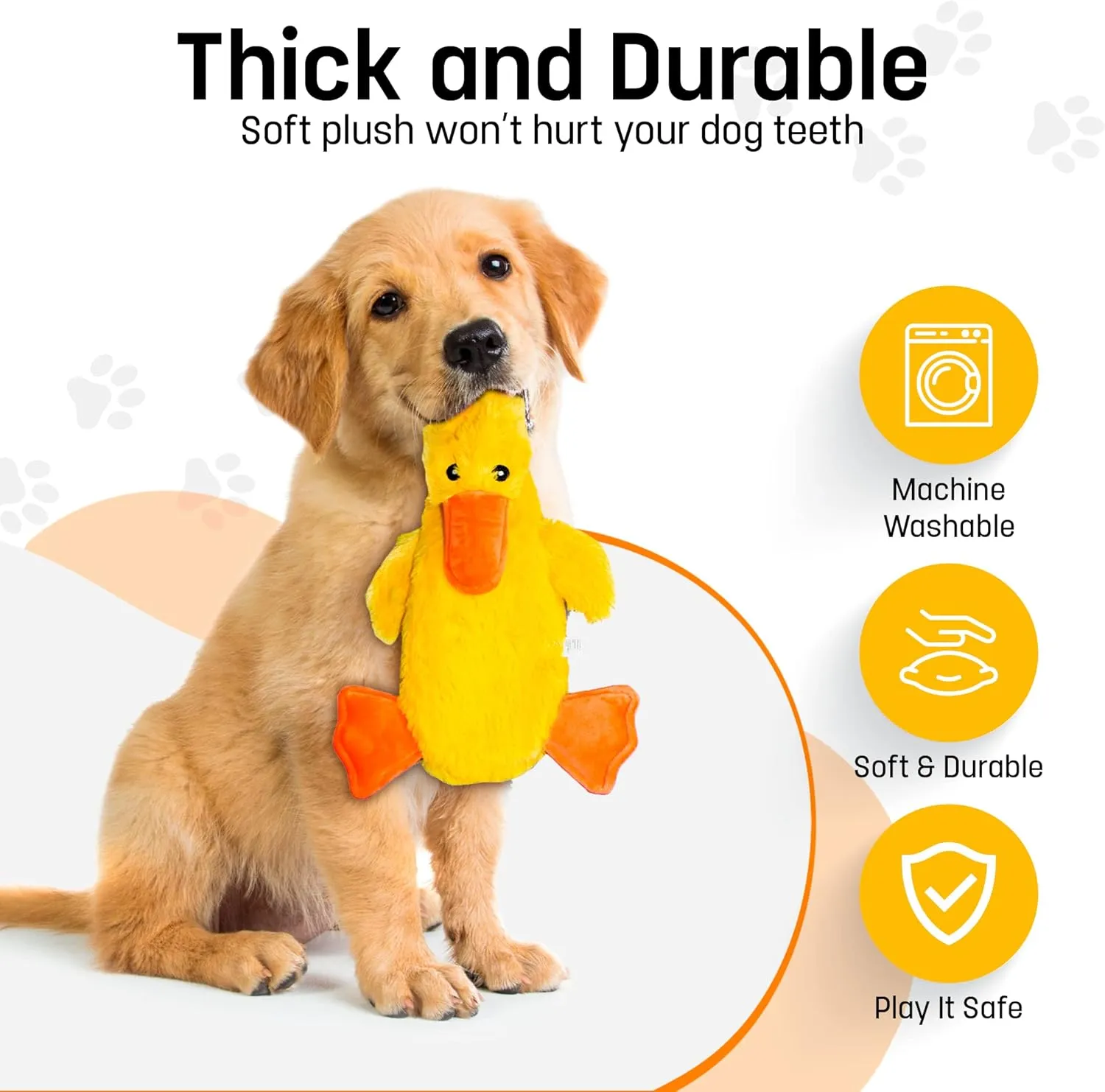 FGA MARKETPLACE Duck and Frog Flat NO Stuffing NO Squeak Plush Dog Toy, Funny Style Will Entertain Your Pet for Hours, Recommended for Small and Medium Dog 21 INCH Long