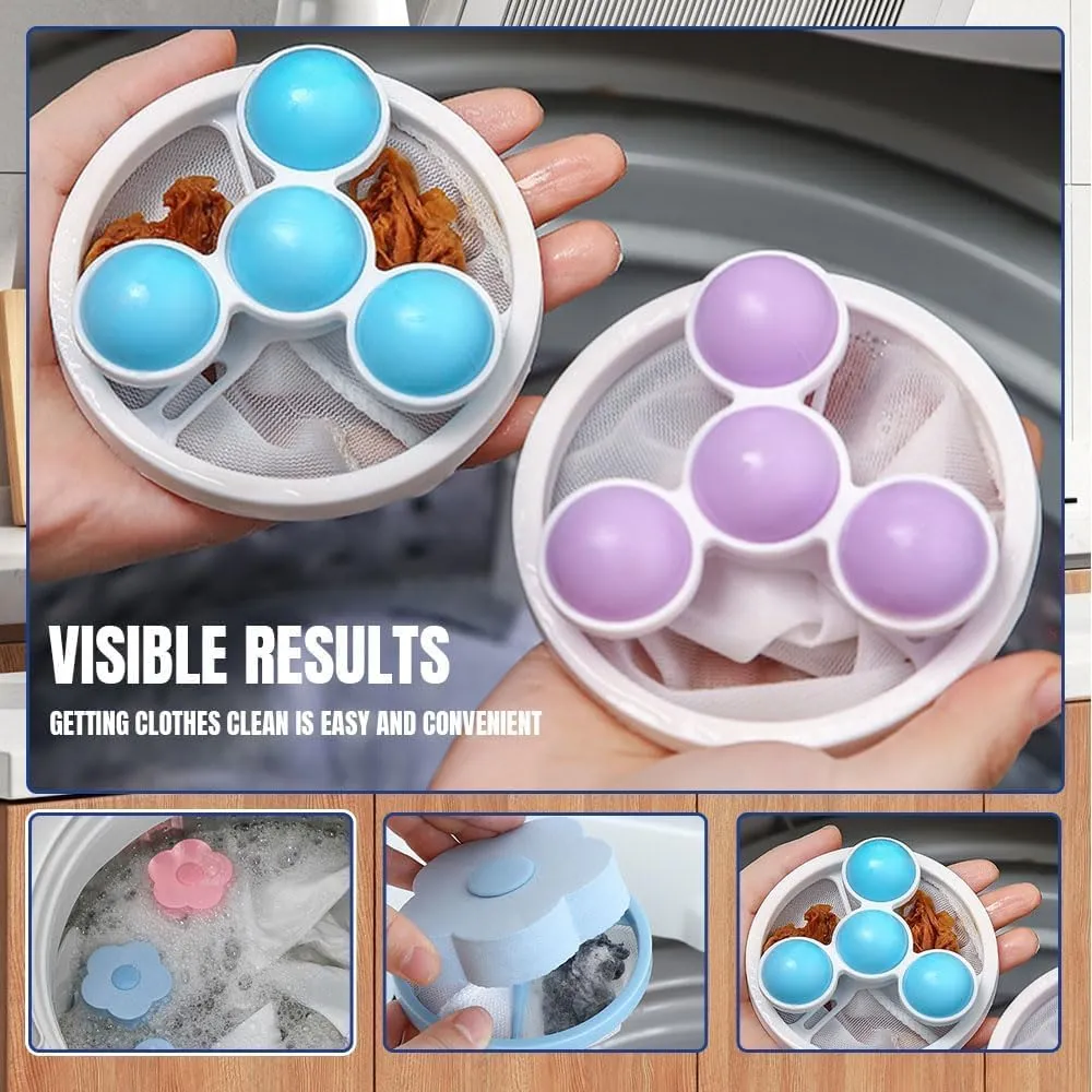 Floating Hair Filtering Mesh Removal, Upgrade 2024 Lint Catcher for Washing Machine Wool Device, Reusable Washing Machine Hair Filter Cleaning Mesh Bag Pet Dog Cat Hair Remover for Laundry (3Pcs)