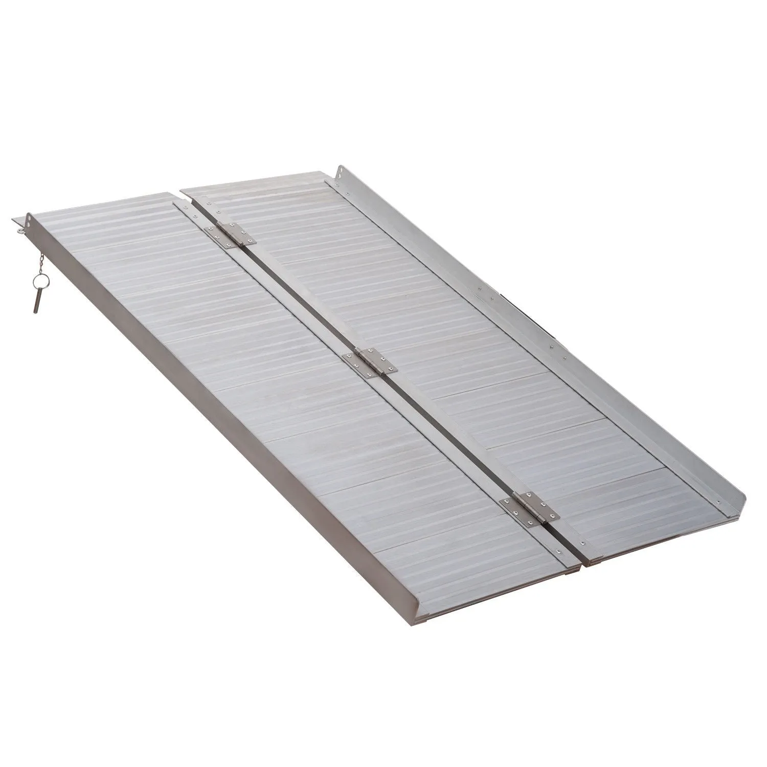 Folding Aluminum Ramp Wheelchairs/Scooters/Pet Mobility Ramp W/Handle 40"