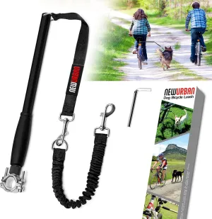 Hands Free Dog Bike Leash - Black and Black Handle - Dog Bike Attachment - Easy Installation and Removal - Lead for Exerciser, Training, Jogging, Cycling, Bicycle-Cruises and Outdoor - Safe with Pets
