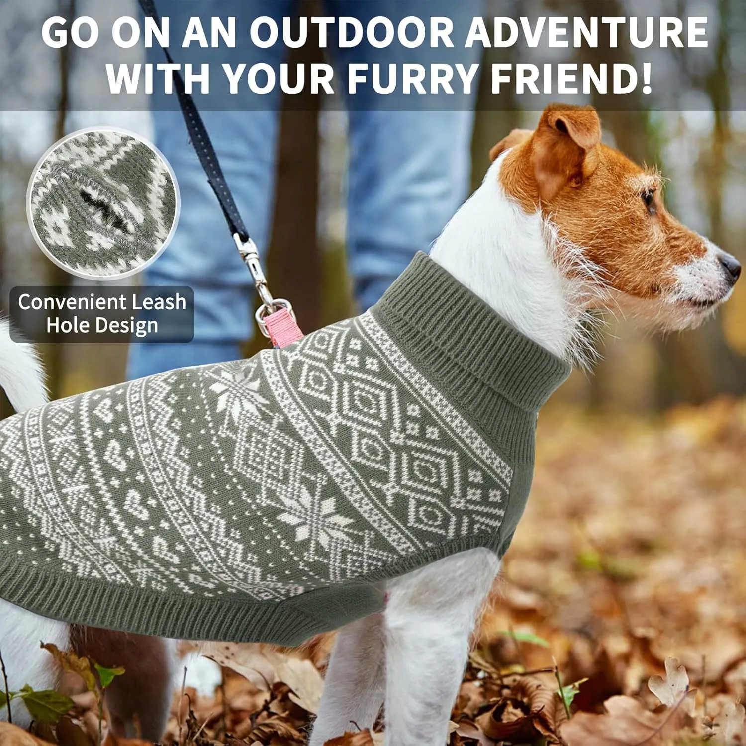 HOMIMP Dog Sweater Argyle - Warm Sweater Winter Clothes Puppy Soft Coat, Ugly Dog Sweater for Small Medium and Large Dogs, Pet Clothing Boy Girl, Grey S