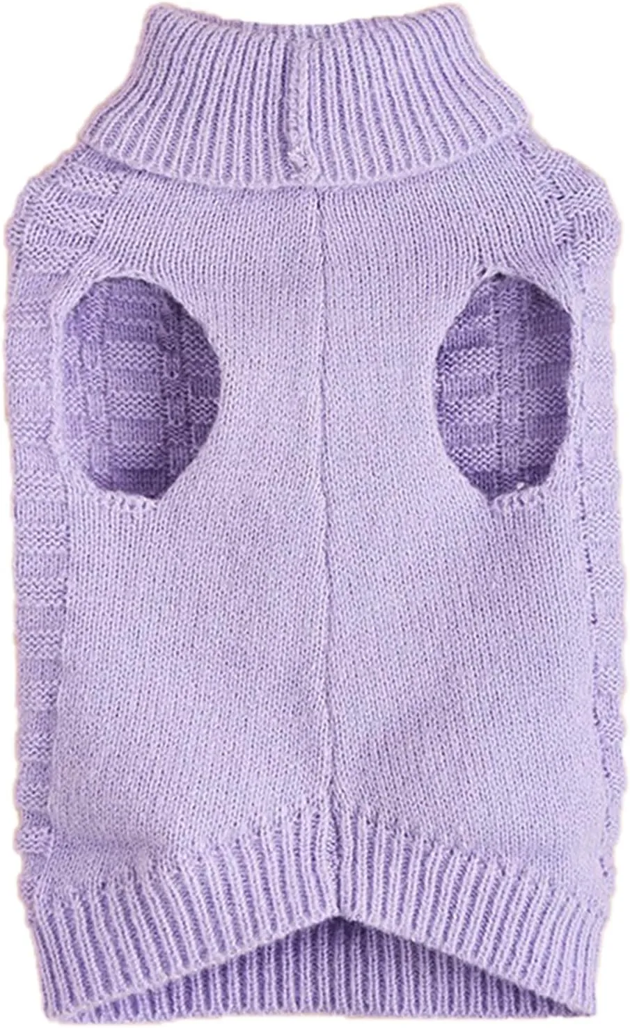 Jecikelon Winter Turtleneck Dog Sweater Knit Puppy Clothes for Small Dogs Cats Knitted Warm Pet Sweater Doggy Pullover Outfits (X-Small, Purple)