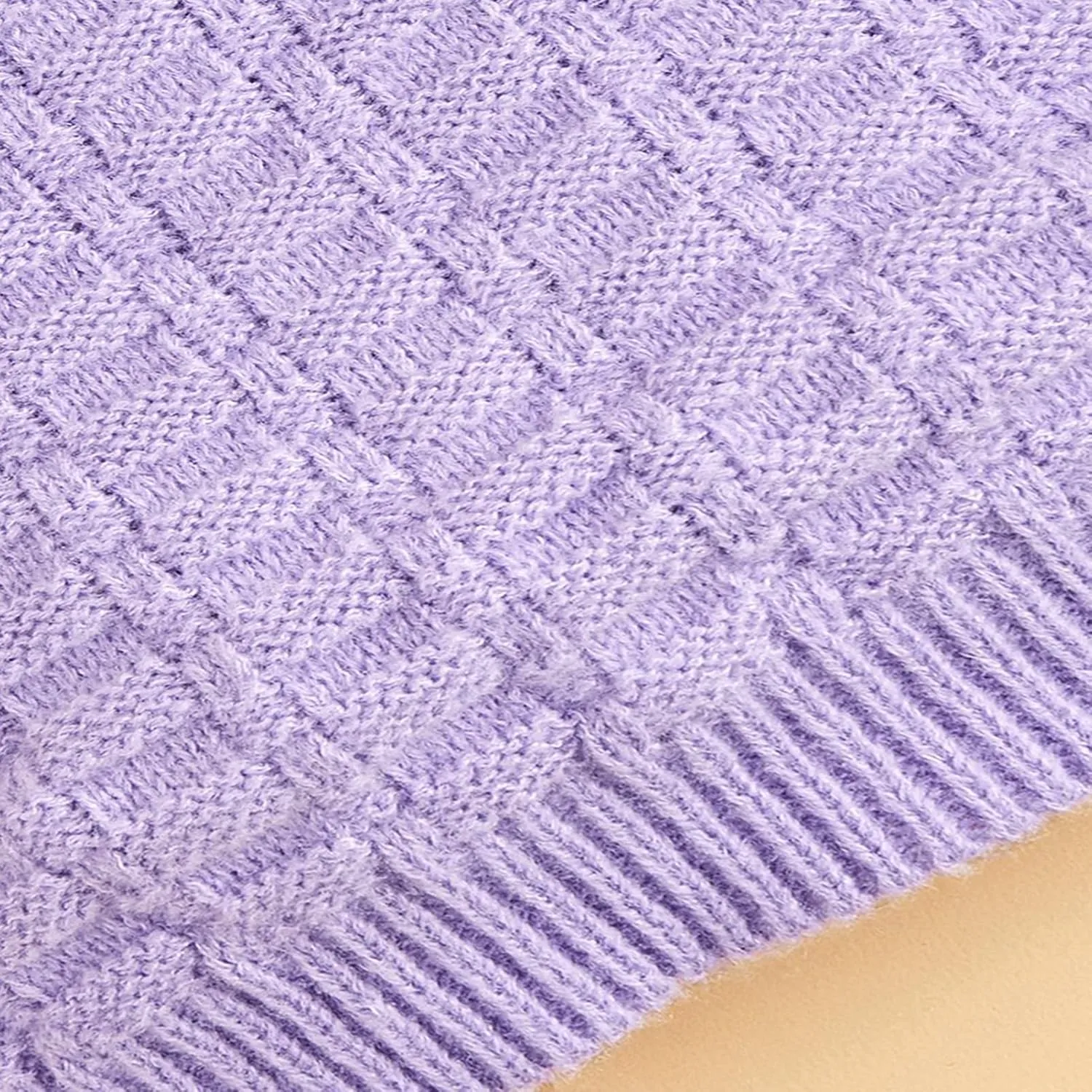 Jecikelon Winter Turtleneck Dog Sweater Knit Puppy Clothes for Small Dogs Cats Knitted Warm Pet Sweater Doggy Pullover Outfits (X-Small, Purple)
