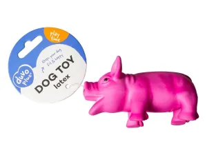 Latex Oinking Pig 10cm - display pink