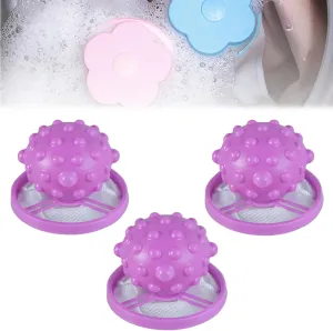 Laundry Hair Catcher, 2025 New Floating Hair Filtering Mesh Removal Pet Hair Remover for Laundry, Reusable Washer Hair Catcher Hair Filter Bag Lint Catcher for Washing Machine (Purple, 3pcs)