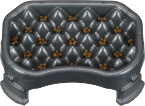 Neater Pet Brands  Neater Raised Slow Feeder Dog Bowl  Elevated and Adjustable Food Height - (2.5 Cup, Gunmetal)