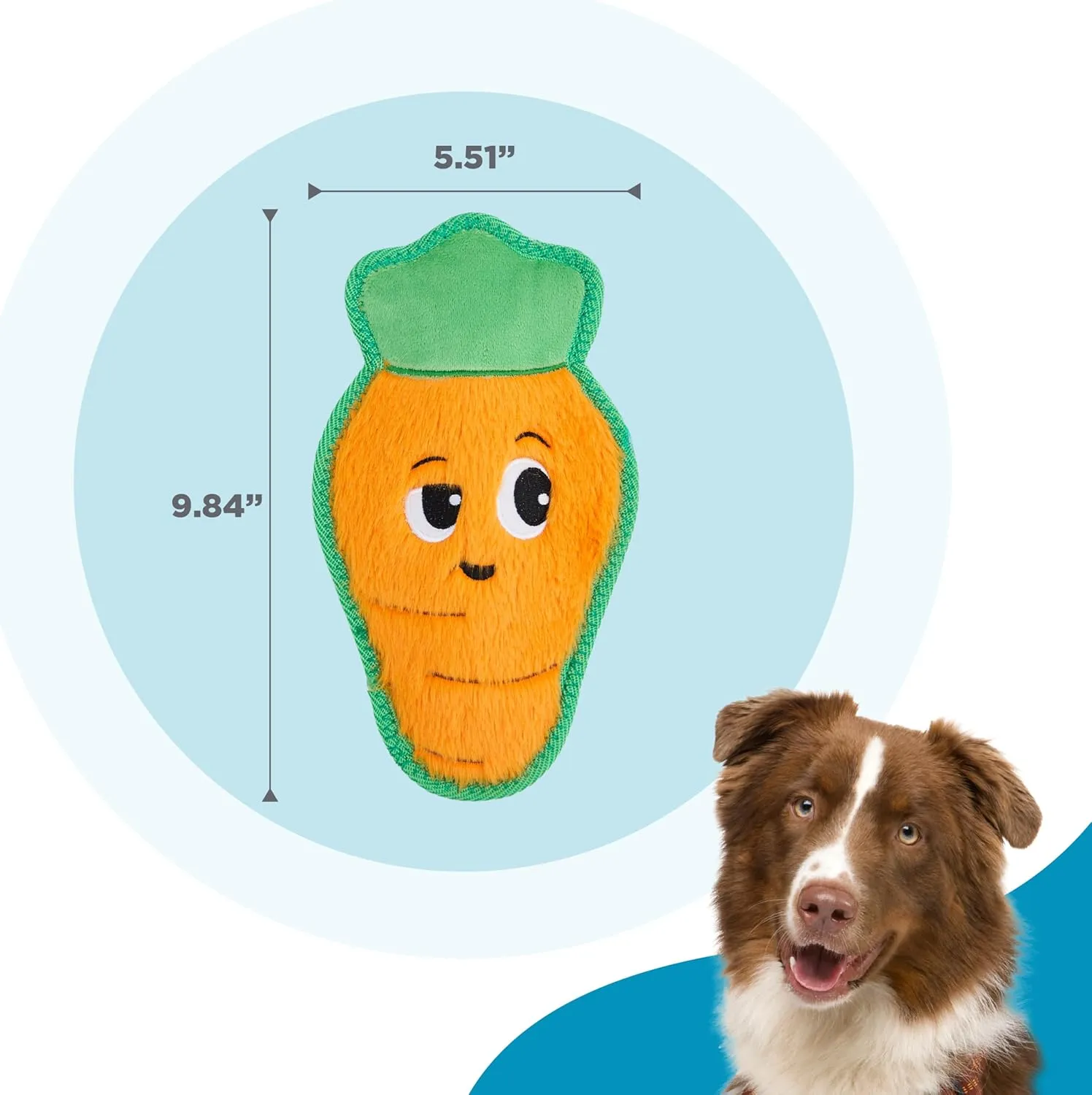 Outward Hound Tough Skinz Carrot, Orange, Medium