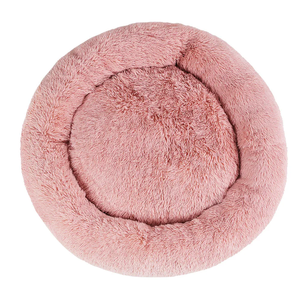 Pet Bed Dog Cat Calming Bed Extra Large 110cm - Pink Sleeping Comfy Washable