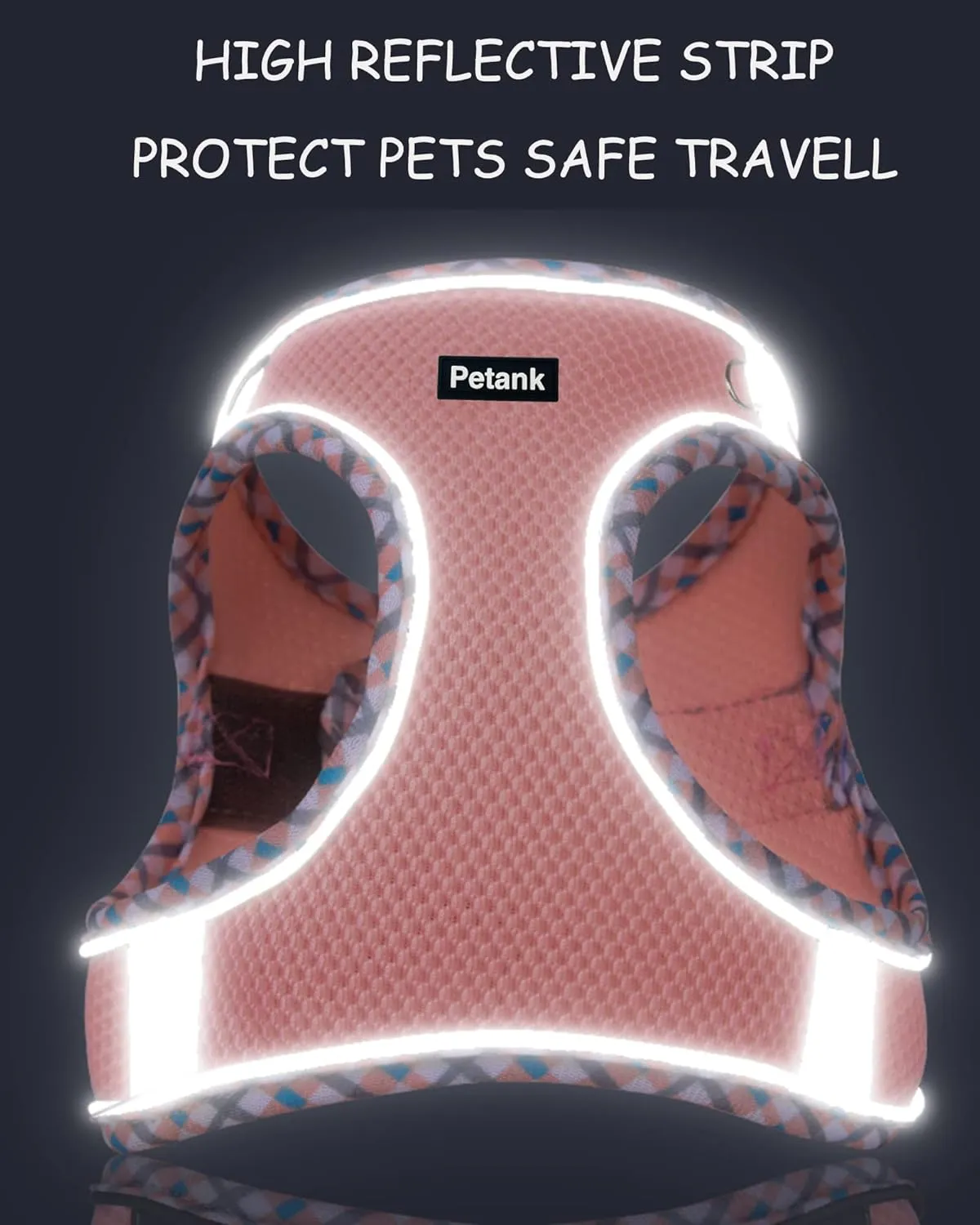 Petank Dog Harness for Small Medium Dogs No Pull, Puppy Harness and Leash Set, Step in Dog Harness for Walking, Running, Training (Purple, L)
