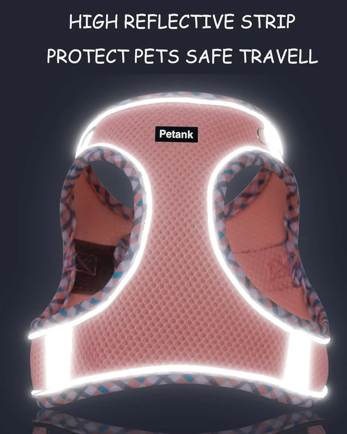 Petank Dog Harness for Small Medium Dogs No Pull, Puppy Harness and Leash Set, Step in Dog Harness for Walking, Running, Training, Small Dog Vest(Purple, S)