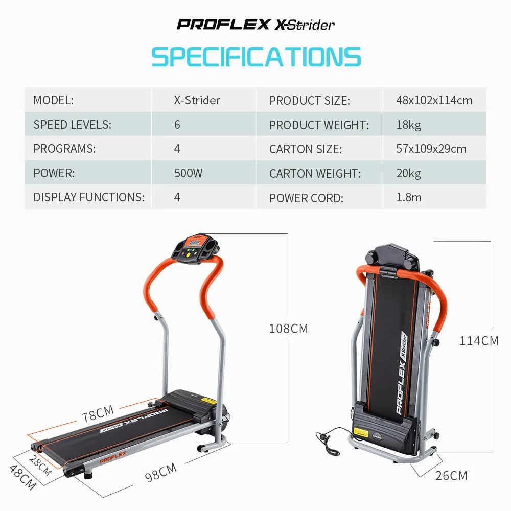 PROFLEX X-Strider Mini Walking Treadmill (Orange)