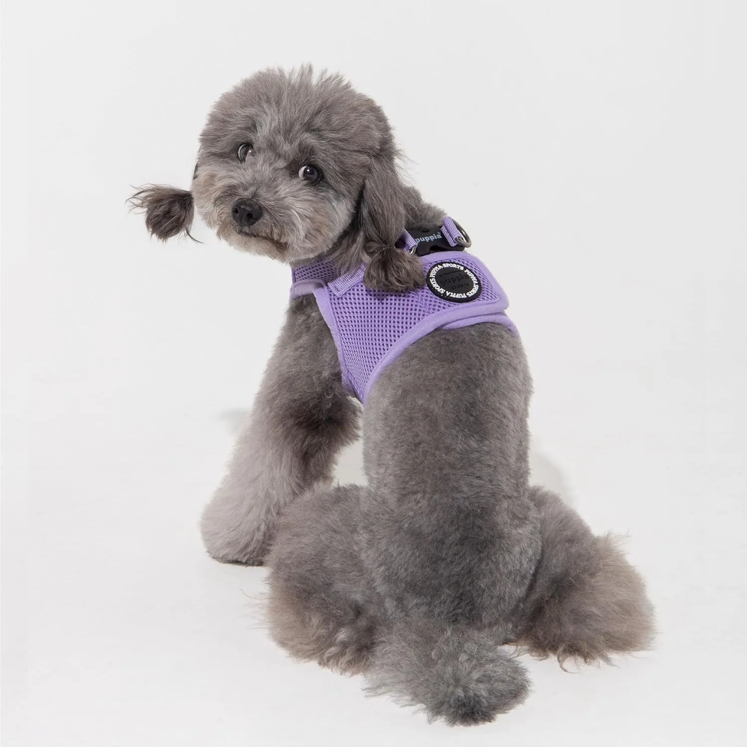 Puppia Soft Vest Dog Harness Step-in Padded Mesh No Choke No Pull Comfortable Walking Running Training for Small Medium Large Dogs, Violet, Small