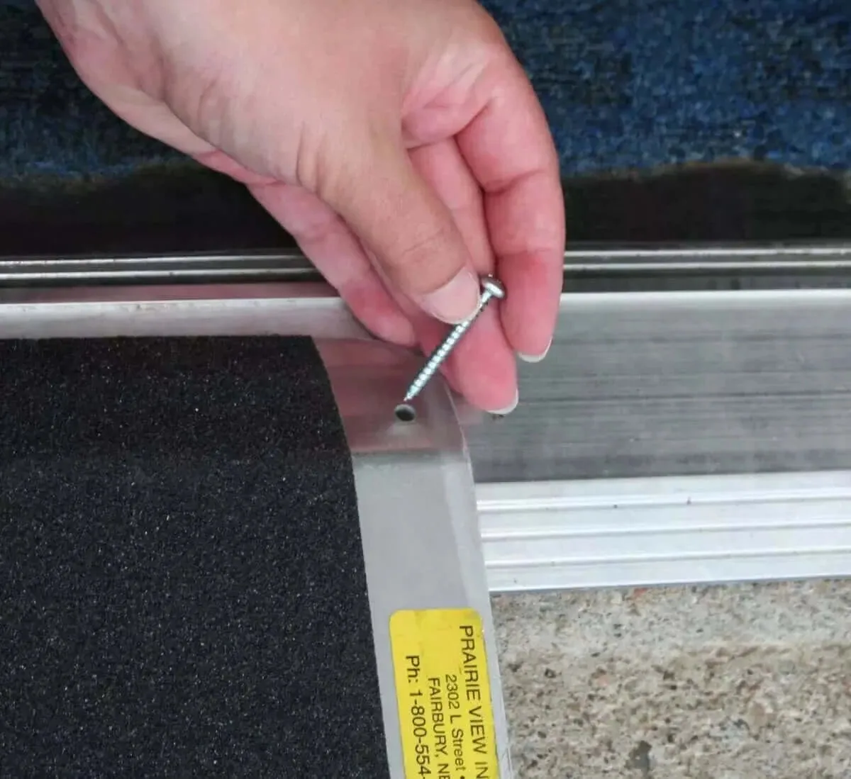 PVI - Aluminum Solid Bariatric Threshold Ramp for Wheelchairs