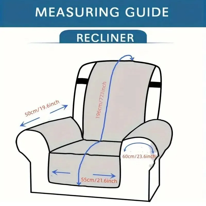 Recliner Sofa Cover Single Chair Non-Slip Slipcover Armchair Furniture Protector Cover