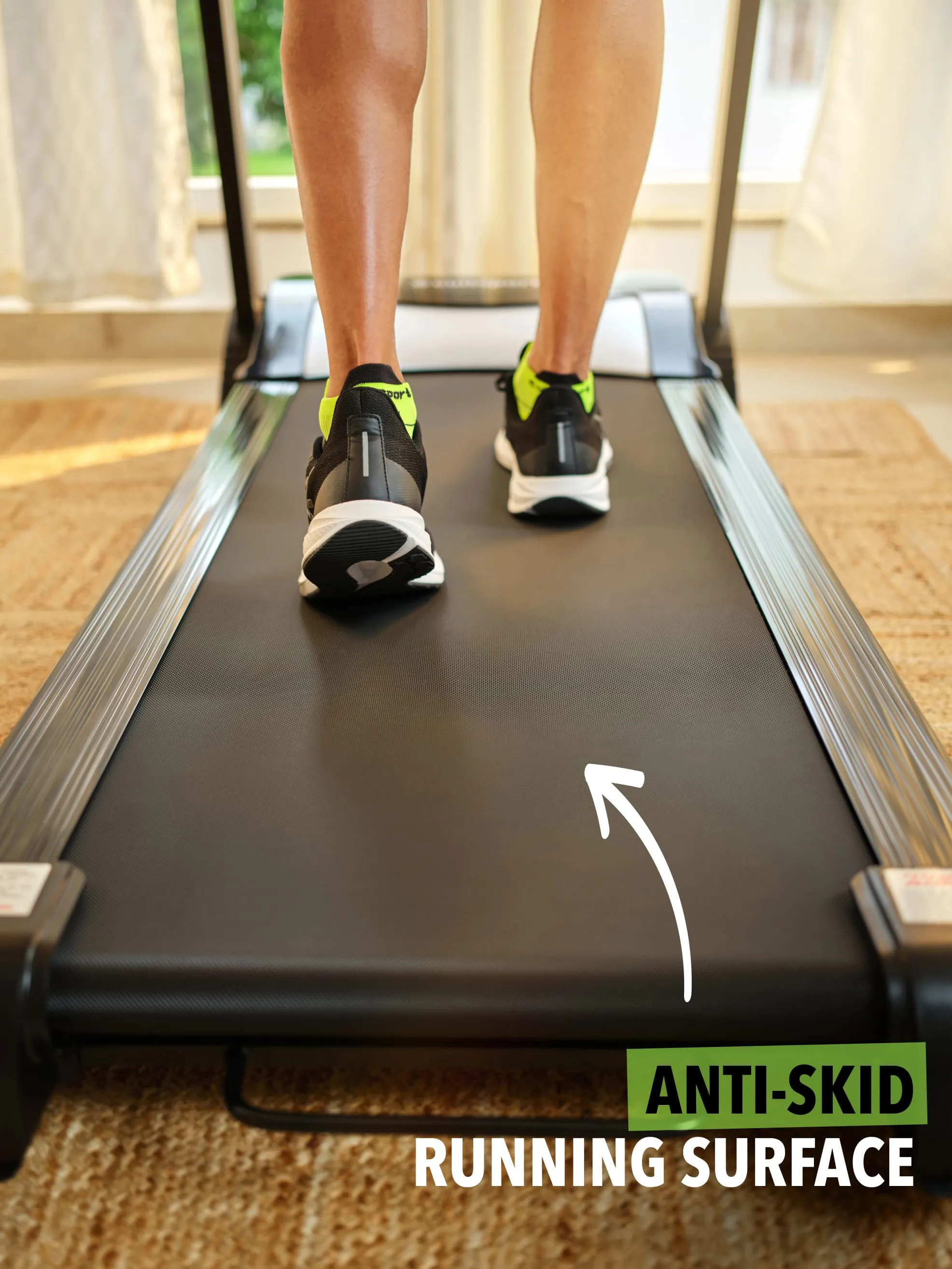 Smartrun C2 4 HP Peak Treadmill with 15-level Auto-Incline | Max Weight-120kg | Max Speed-16kmph