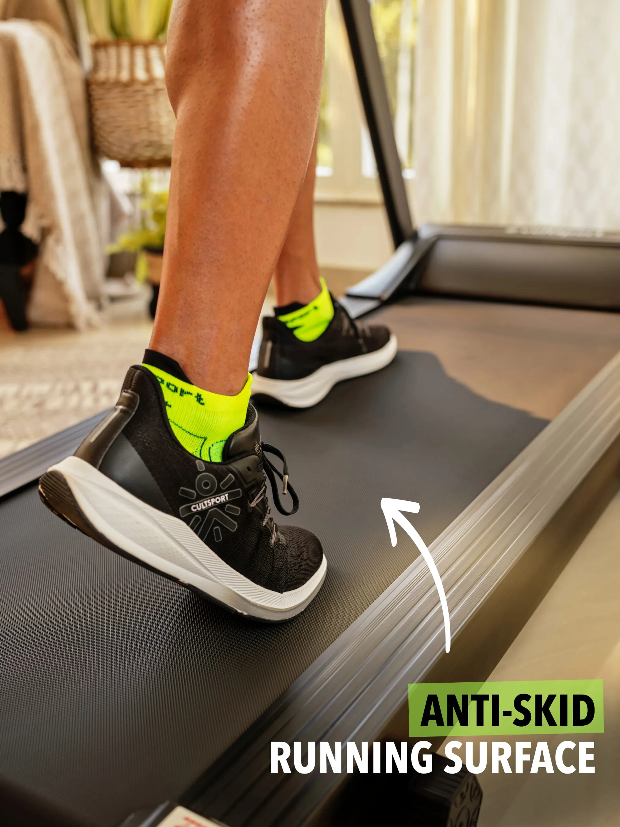 SmartrunC1 3HP Treadmill with 6-level Manual Incline | Max Speed-14kmph | Max Weight-110kg (6 Months extended Warranty only on Cultsport.com)