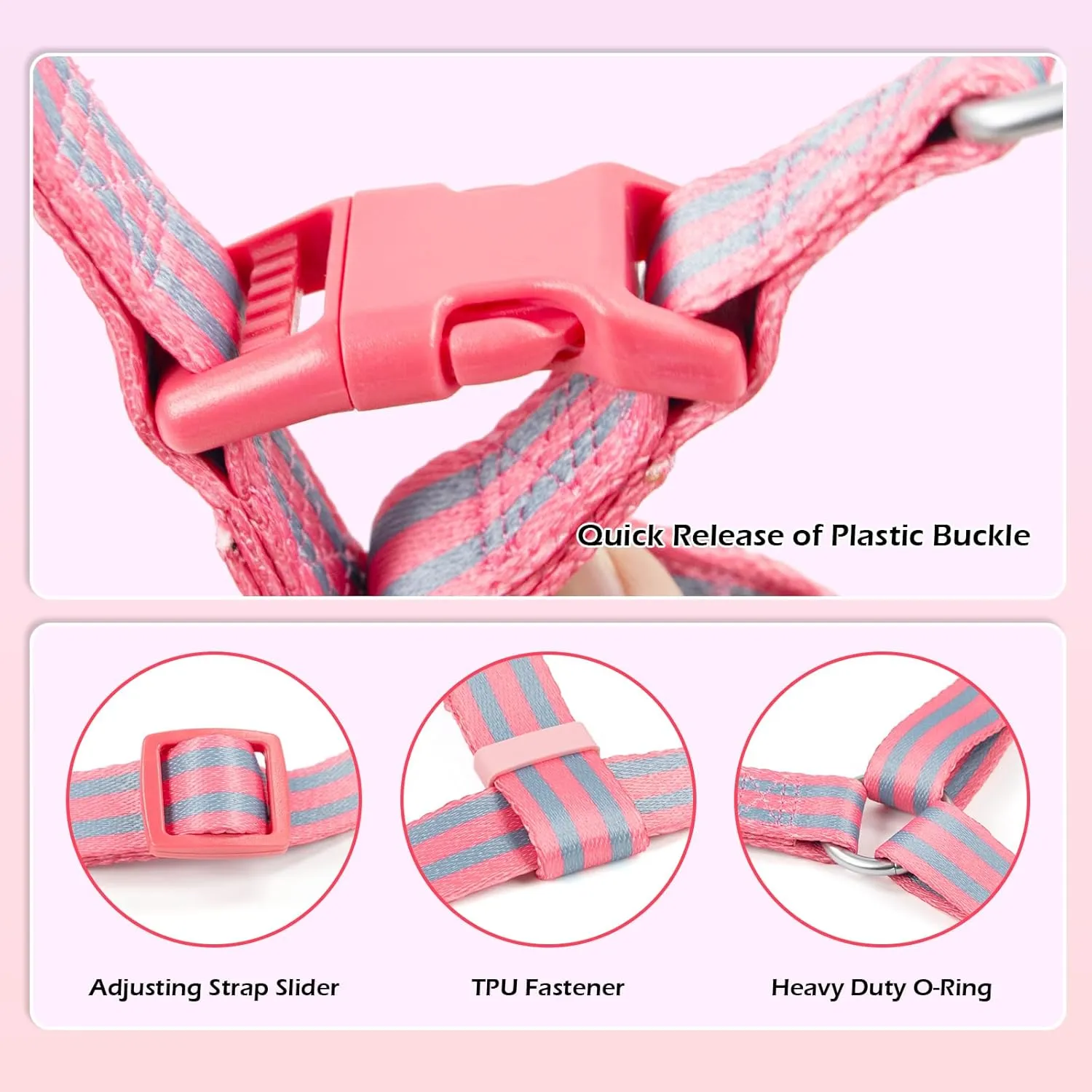 Stripe Step in Dog Harness ,,,, XS 