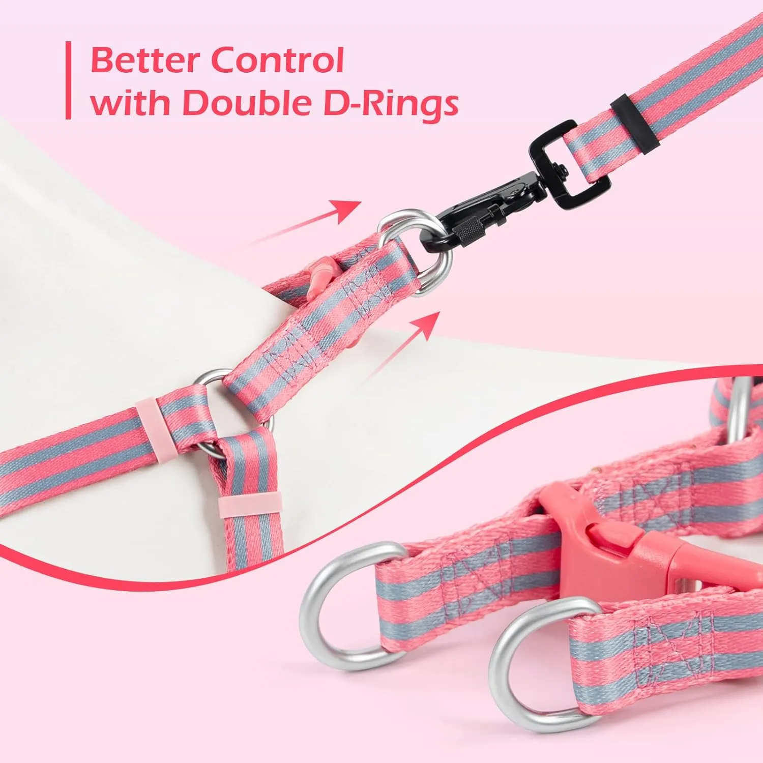 Stripe Step in Dog Harness ,,,, XS 
