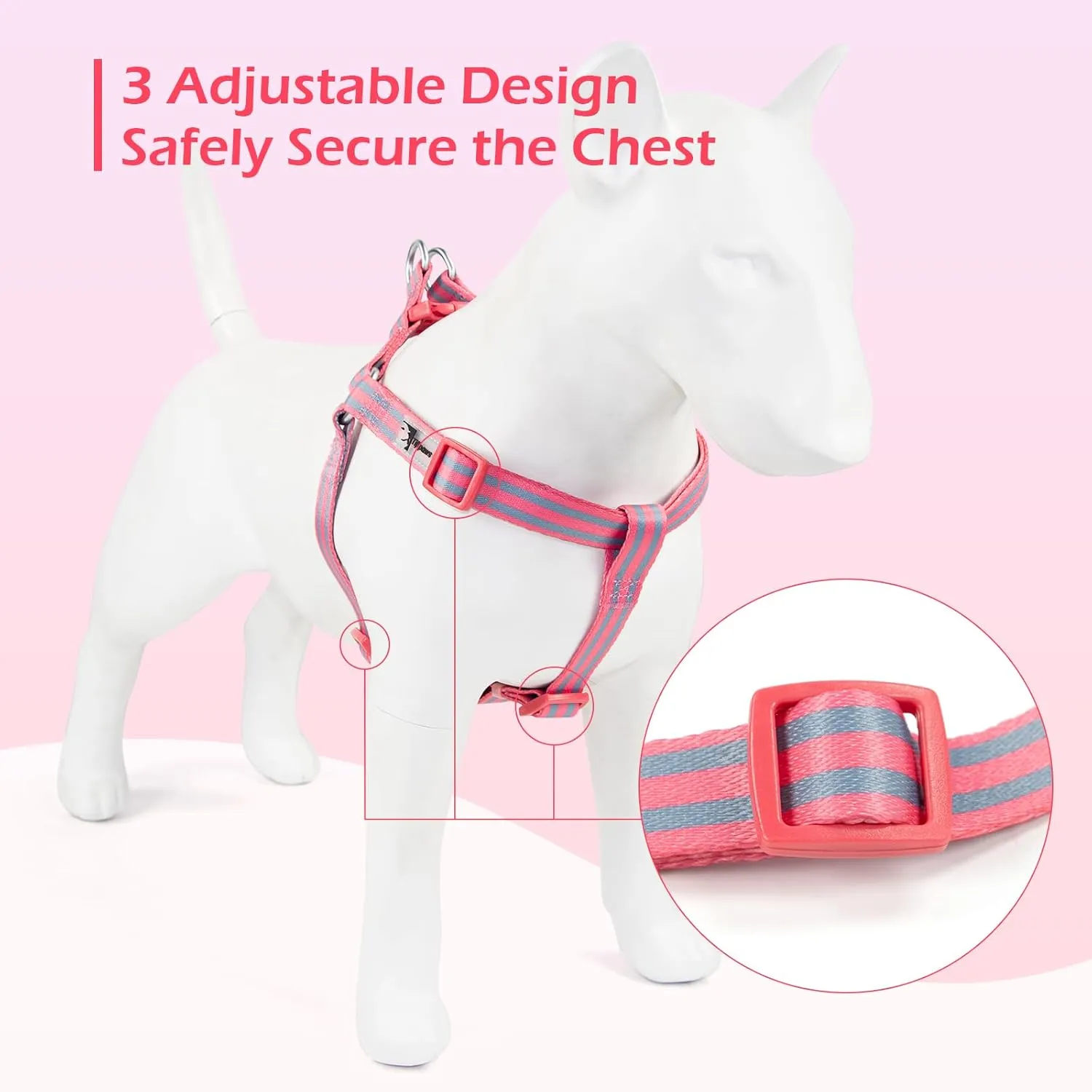 Stripe Step in Dog Harness ,,,, XS 