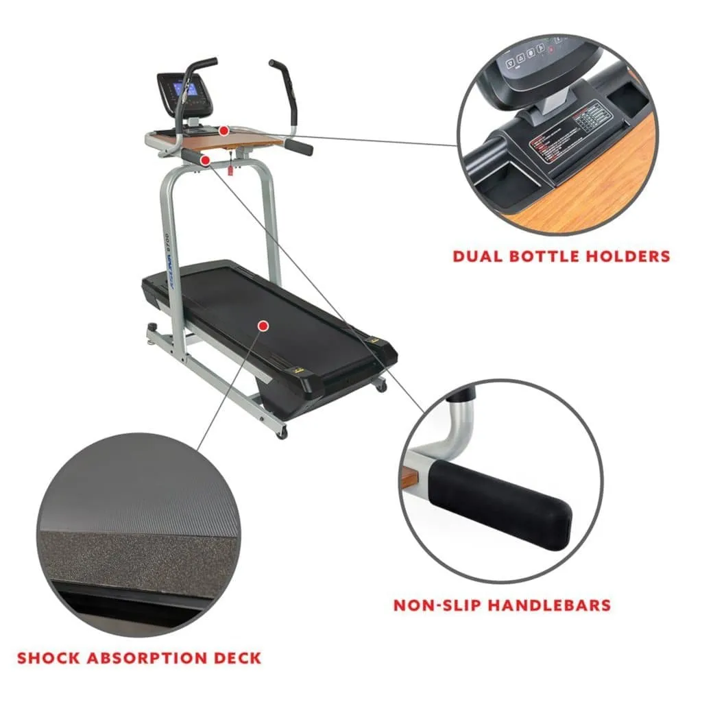 Sunny Health & Fitness Treadmill Workstation Desk