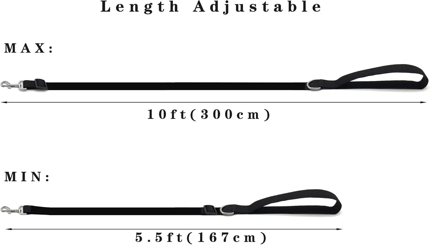 TAIAN Adjustable Nylon Dog Leash, 6FT/10 FT Long Dog Leashes for Small Medium Large Dogs (1 in x 6 ft, Brown)