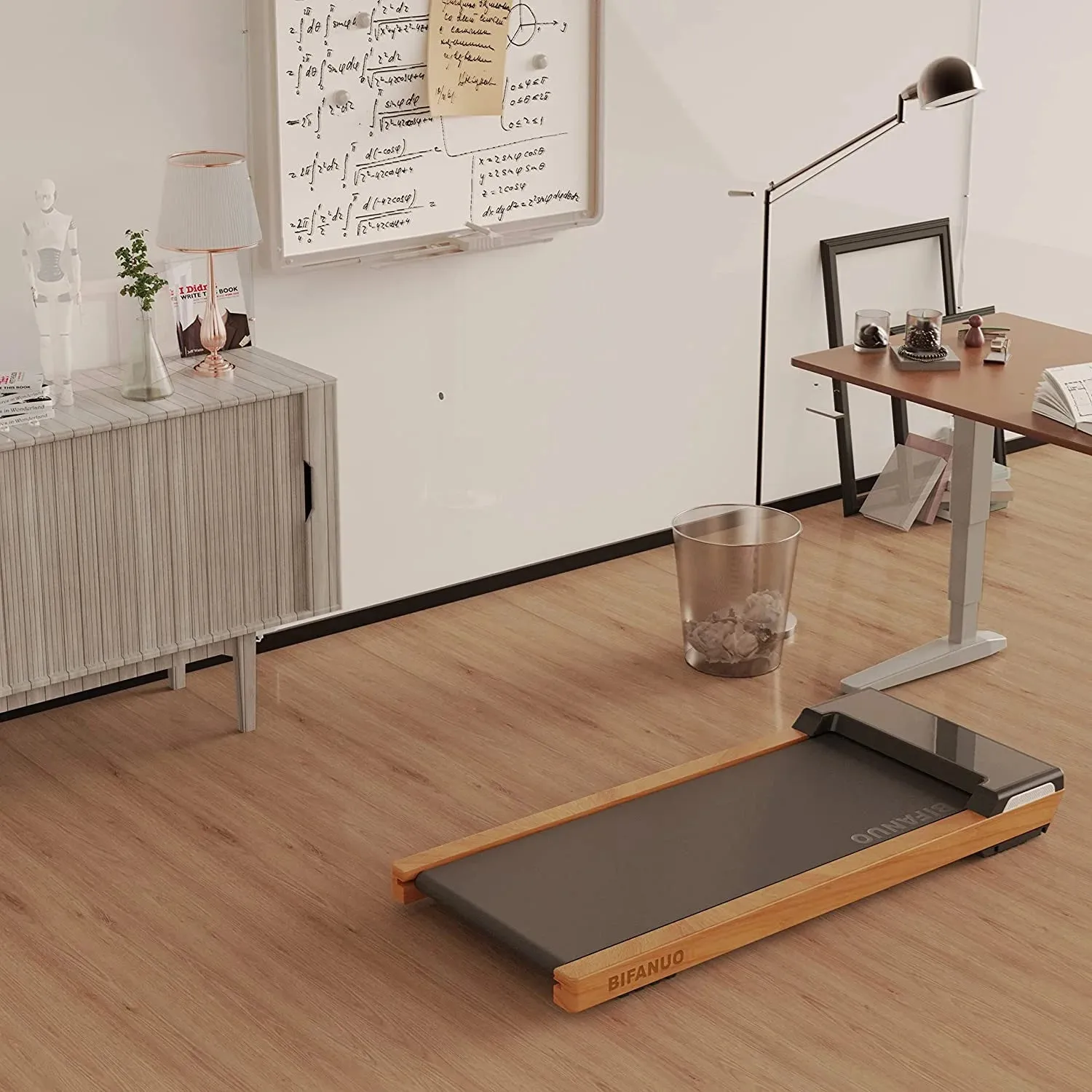 Walking Pad - under Desk Treadmill, Treadmill for Indoor/Outdoor, Quiet and Stable Pad with Remote Control LED Display- Ideal for Fitness Enthusiasts,Pitch Black